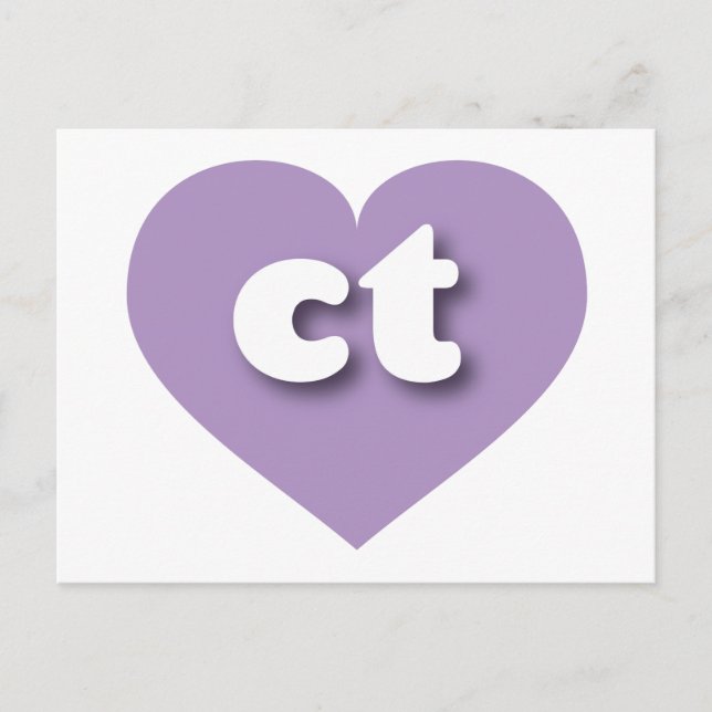 Connecticut lavender heart - I love ct Postcard (Front)