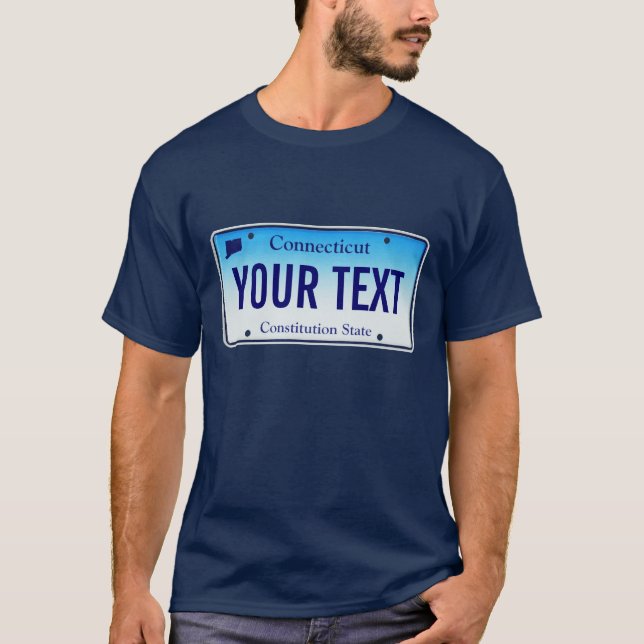 Connecticut License Plate T-Shirt (Front)