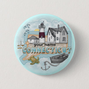 Connecticut Lighthouse pin button