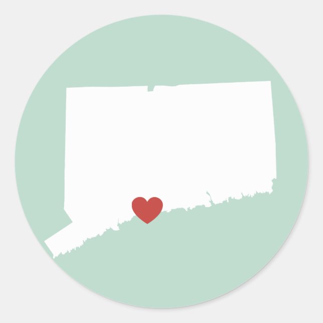 Connecticut Love - Customisable Sticker (Front)