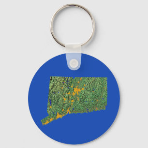 Connecticut Map Keychain