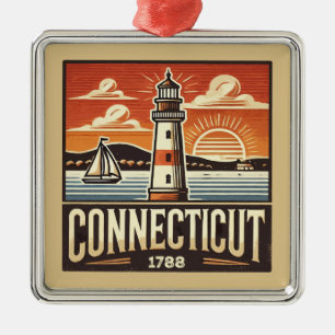 Connecticut Metal Tree Decoration