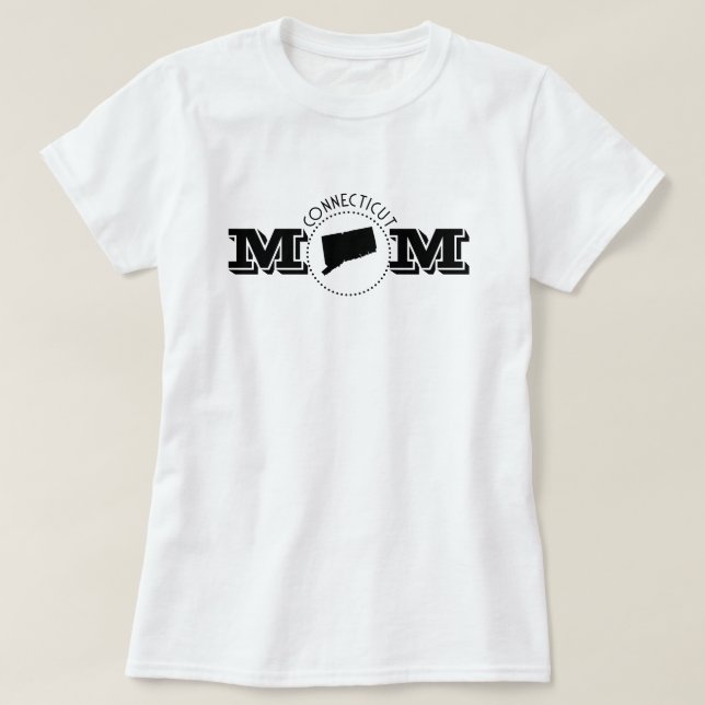 Connecticut Mum  T-Shirt (Design Front)