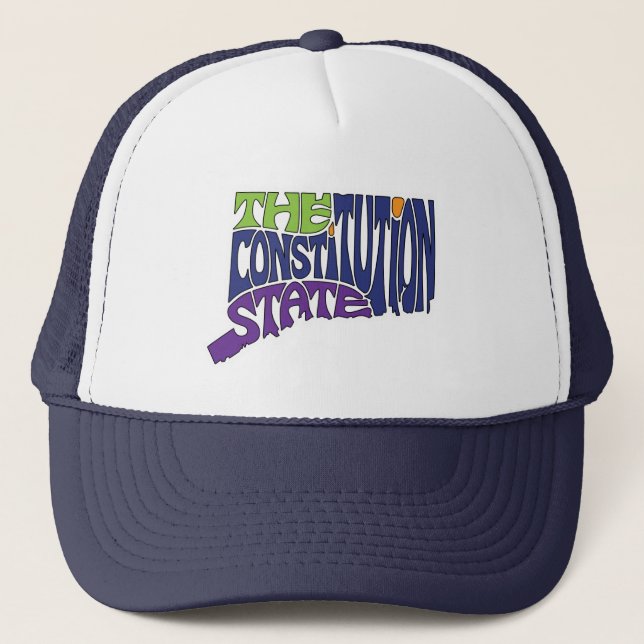 Connecticut Nickname Word Art Trucker Hat (Front)