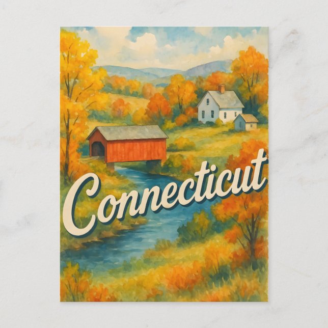 Connecticut Postcard (Front)