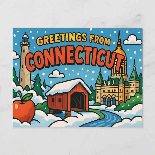 CONNECTICUT Postcard (Front)
