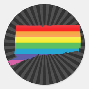 connecticut pride. classic round sticker