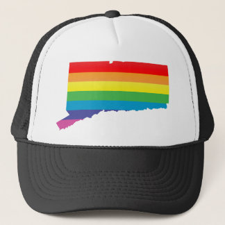 connecticut pride. striped. trucker hat