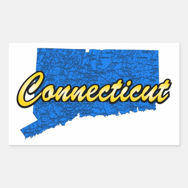 Connecticut Rectangular Sticker (Front)