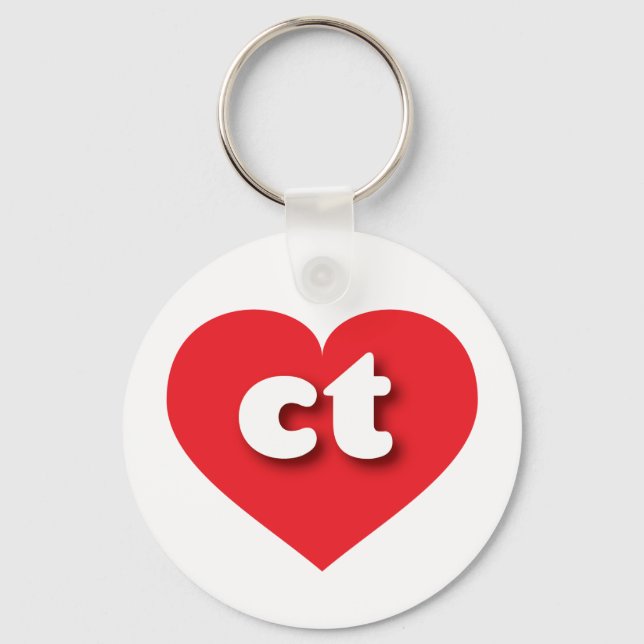 Connecticut red heart - I love ct Key Ring (Front)