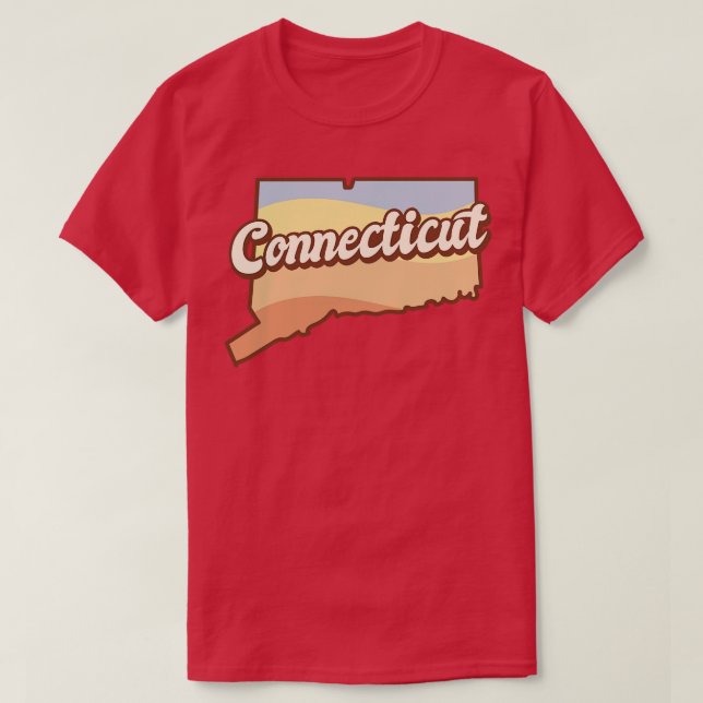 Connecticut Retro T-Shirt (Design Front)