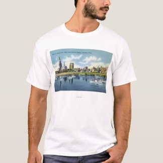 Connecticut River View of the Hartfort Skyline T-Shirt