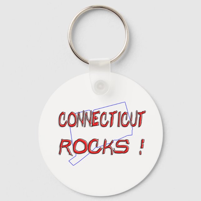 Connecticut ROCKS Key Ring (Front)