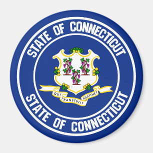 Connecticut Round Emblem Magnet