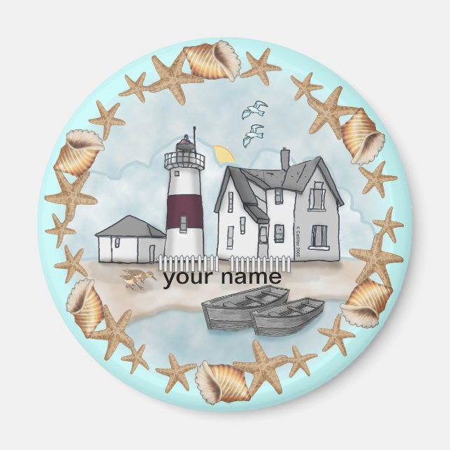 Connecticut Shells Lighthouse magnet (Front)