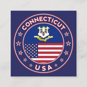 Connecticut square business card