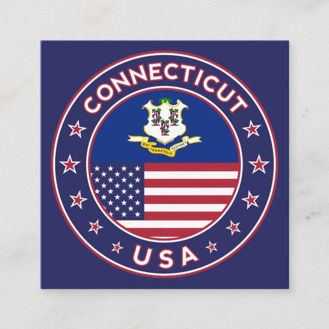 Connecticut  square business card (Front)
