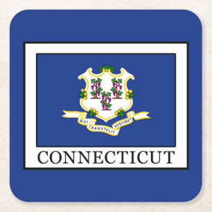Connecticut Square Paper Coaster