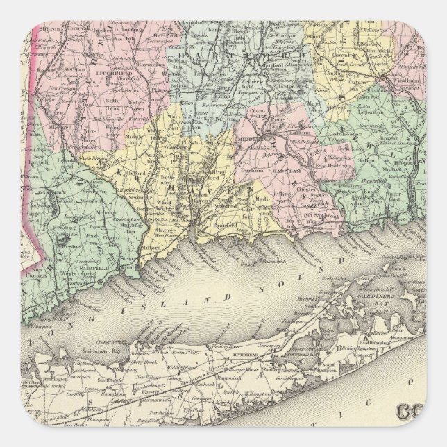 Connecticut Square Sticker (Front)