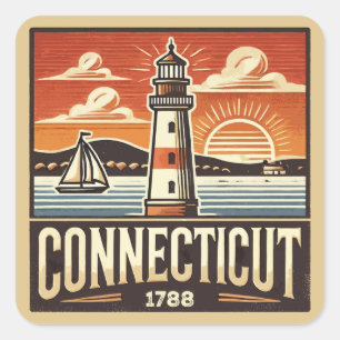 Connecticut Square Sticker