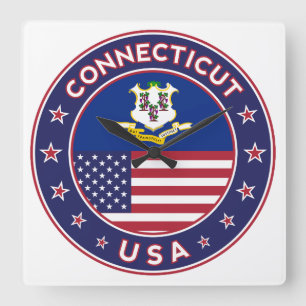Connecticut Square Wall Clock