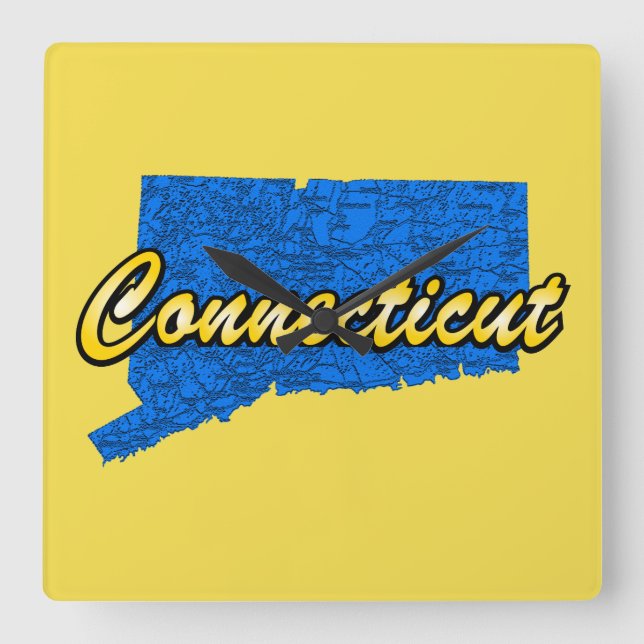 Connecticut Square Wall Clock (Front)