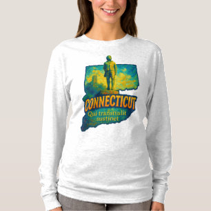 Connecticut State Artistic T-Shirt – Oil Paint...
