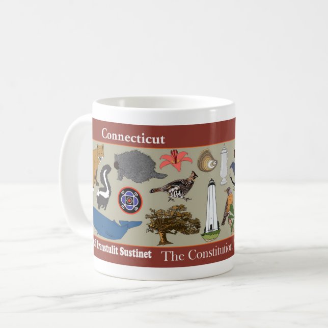 Connecticut State Commemorative Mug (Front Left)