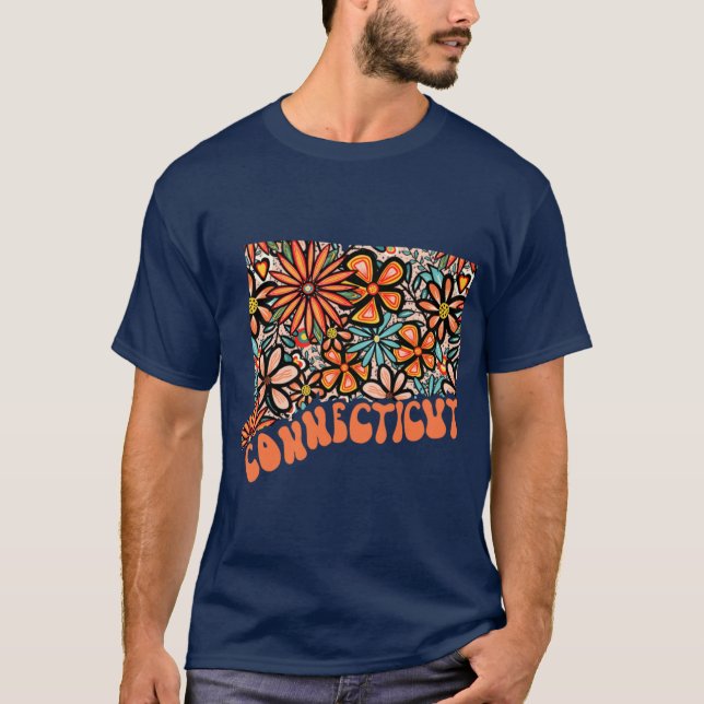 Connecticut State Design Artist Designed Illustrat T-Shirt (Front)