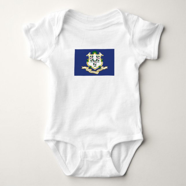 Connecticut State Flag Baby Bodysuit (Front)