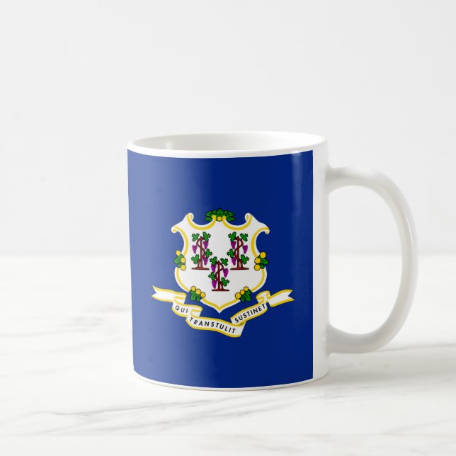 Connecticut State Flag Design Coffee Mug (Right)