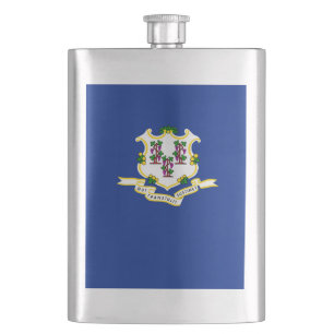 Connecticut State Flag Design Hip Flask