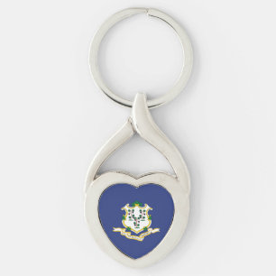 Connecticut State Flag Key Ring