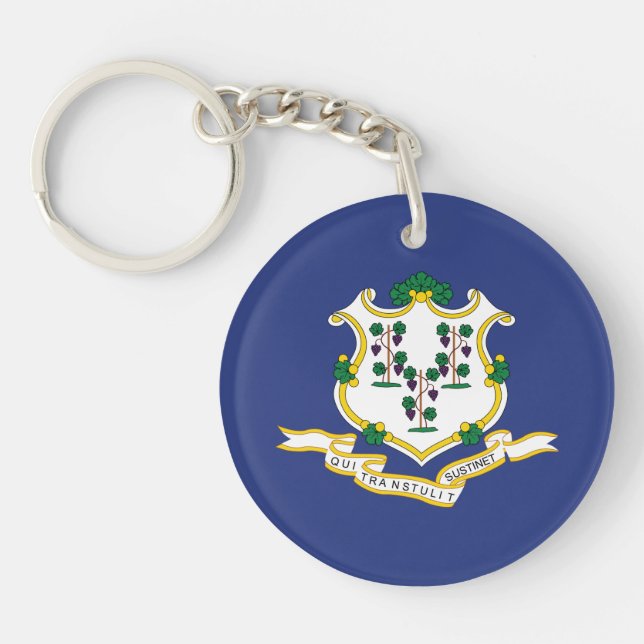Connecticut State Flag Key Ring (Front)