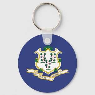 Connecticut State Flag Key Ring