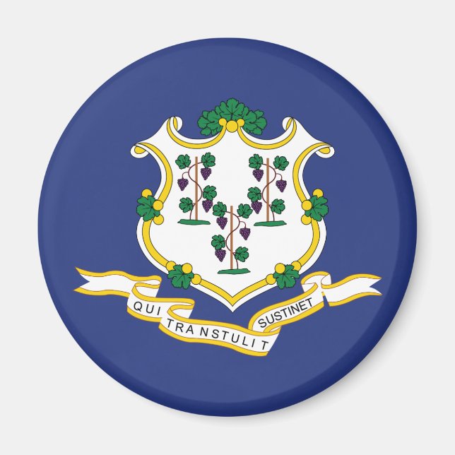 Connecticut State Flag Magnet (Front)