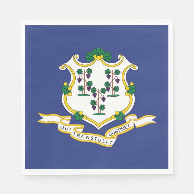 Connecticut State Flag Napkin (Front)