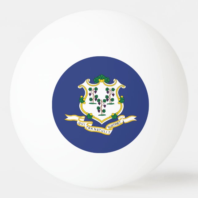 Connecticut State Flag Ping Pong Ball (Back)