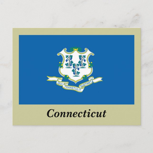 Connecticut State Flag Postcard (Front)
