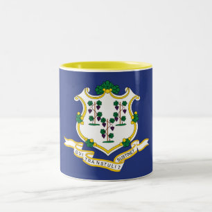 Connecticut State Flag Two-Tone Coffee Mug