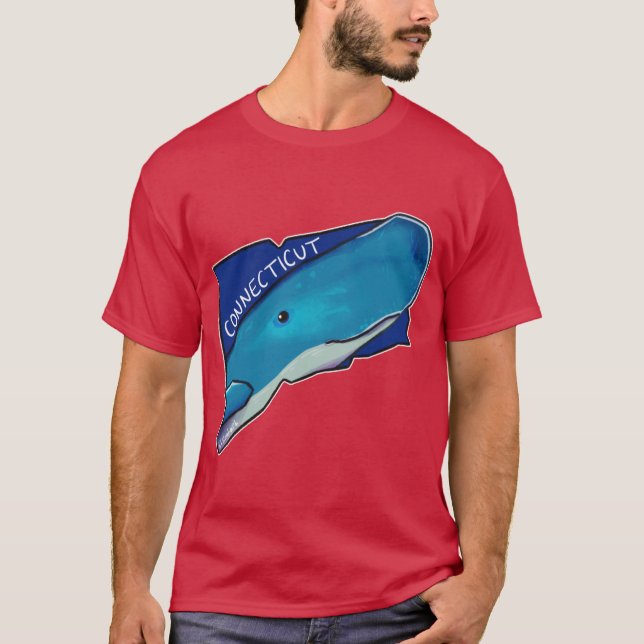 Connecticut State Mammal Sperm Whale Oversized T-Shirt (Front)