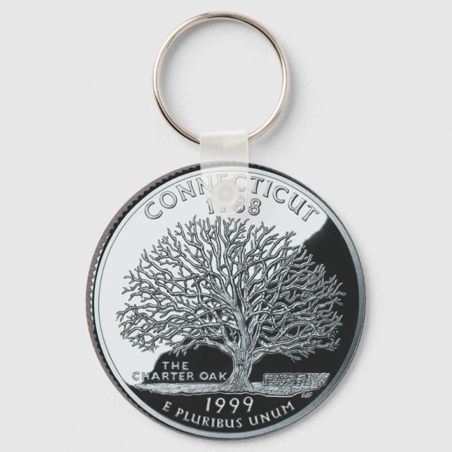 Connecticut State Quarter Key Ring (Front)