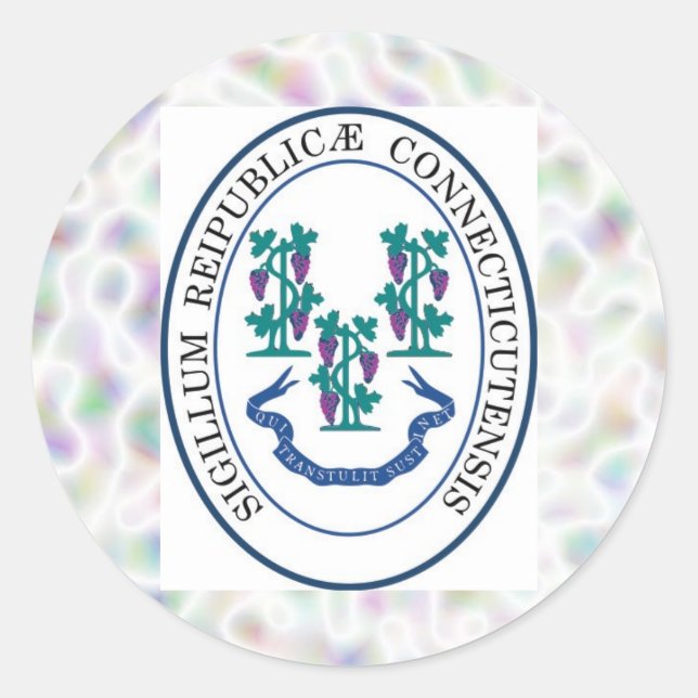 Connecticut State Seal Stickers (Front)
