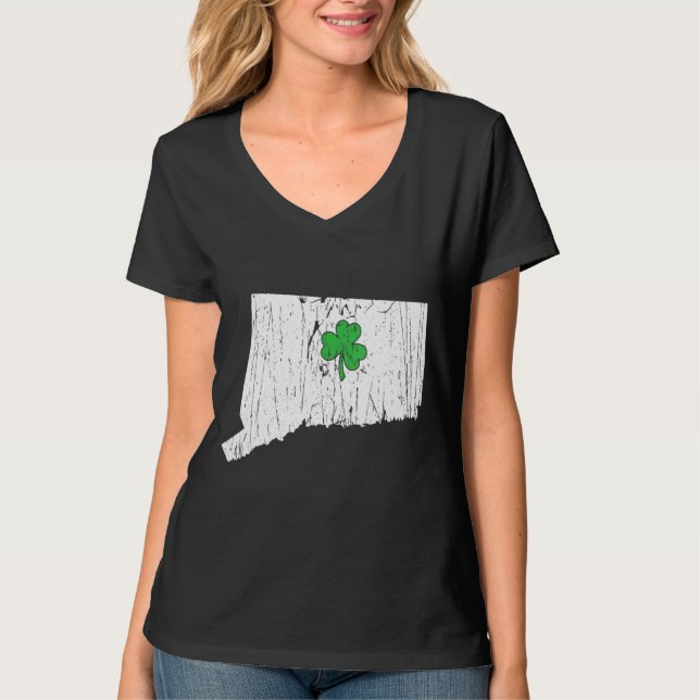 Connecticut State St Patrick S Day Connecticut Sha T-Shirt (Front)