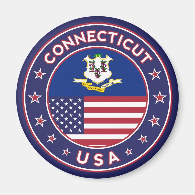 Connecticut sticker, USA States Magnet (Front)