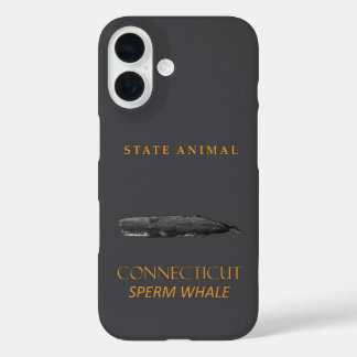 Connecticut Territory Animal Physeter macrocephalu iPhone 16 Case