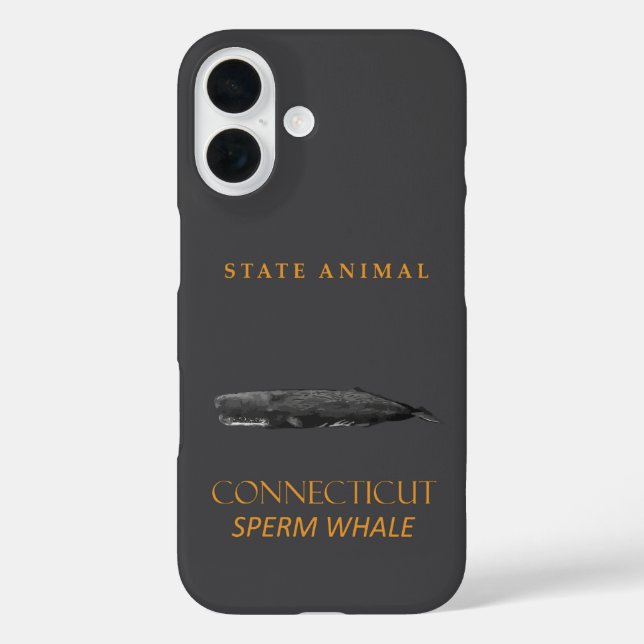 Connecticut Territory Animal Physeter macrocephalu Case-Mate iPhone Case (Back)