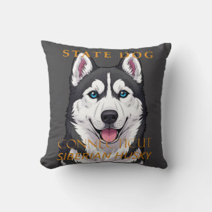 Connecticut Territory Dog Siberian Husky Cushion