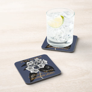 Connecticut Territory Flower Mountain Laurel Coaster
