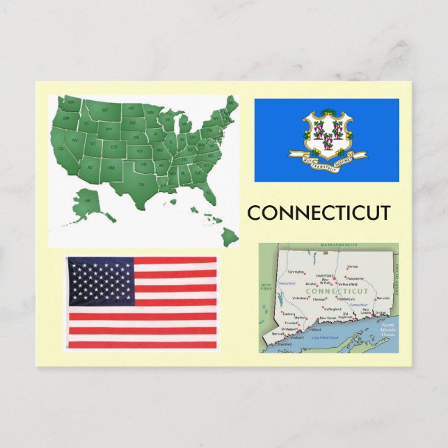 Connecticut, USA Postcard (Front)